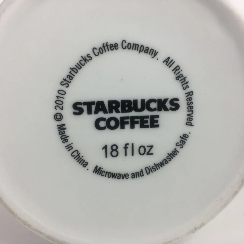 Set of 2 2010 Starbucks Los Angeles Architect Blue‎